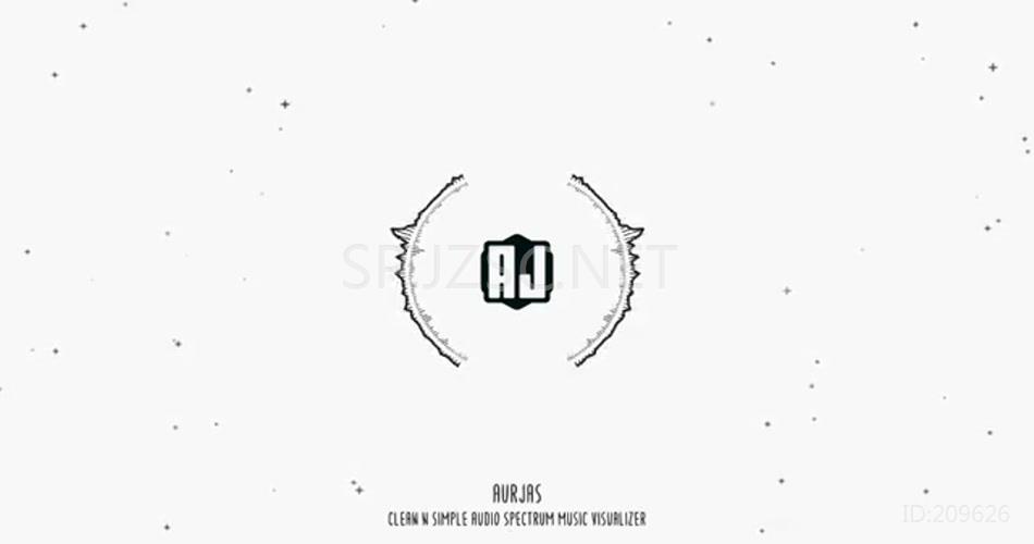 AE 15251 简洁音频频谱 ae素材源文件