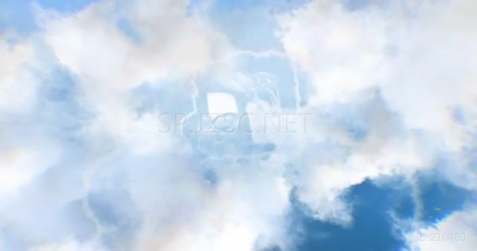 16002 天空云层标志 ae文件