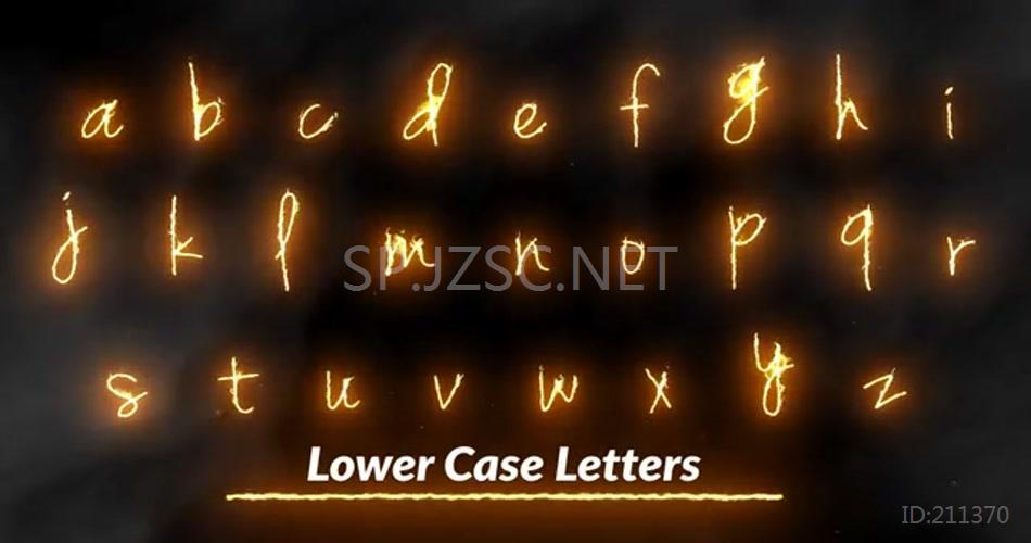 16625 火焰字母包 文字字幕素材