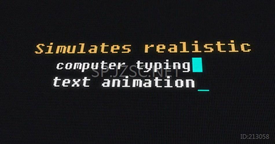 18513 打字效果AE素材