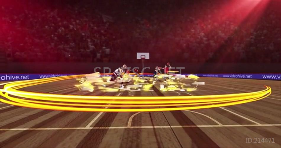 20150 篮球运动片头 AE模版