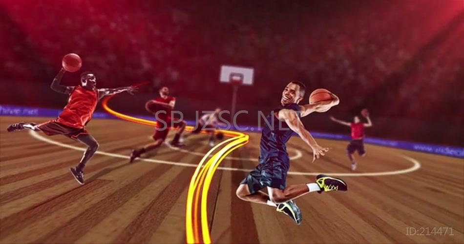 20150 篮球运动片头 AE模版