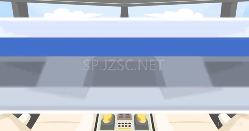 20199 驾驶舱内部动画 AE模版