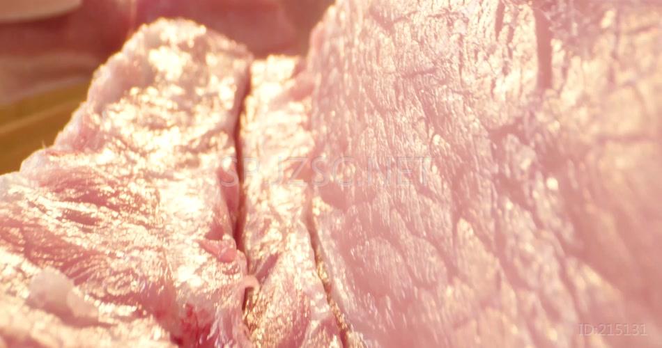 4k猪肉五花肉食品食材宣传视频素材