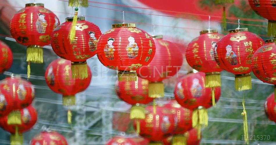 中国红灯笼节日喜庆民俗风情视频素材
