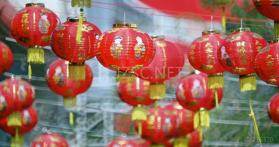 中国红灯笼节日喜庆民俗风情视频素材