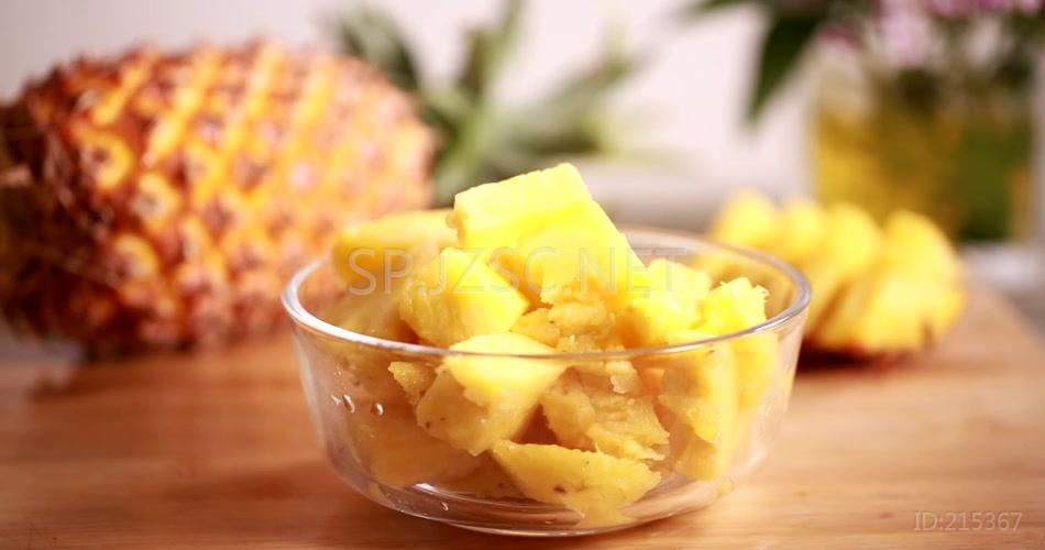 食品食材美食菠萝凤梨农产品水果宣传视频素材