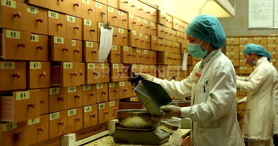 中药店抓药实拍视频