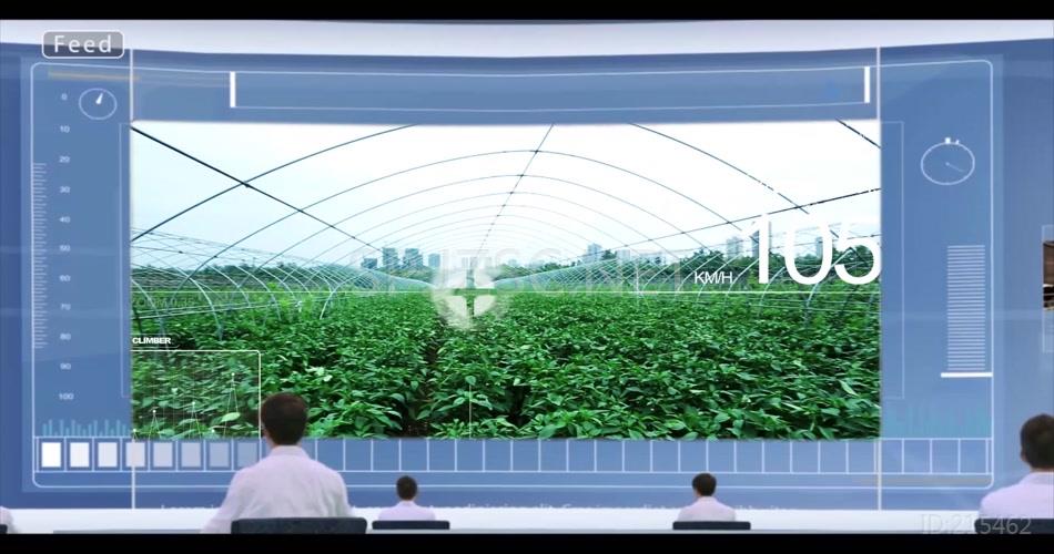 智能化蔬菜大棚种植生态绿色科技系统视频素材