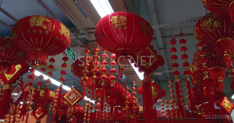 中国年喜庆年货节场景实拍视频素材