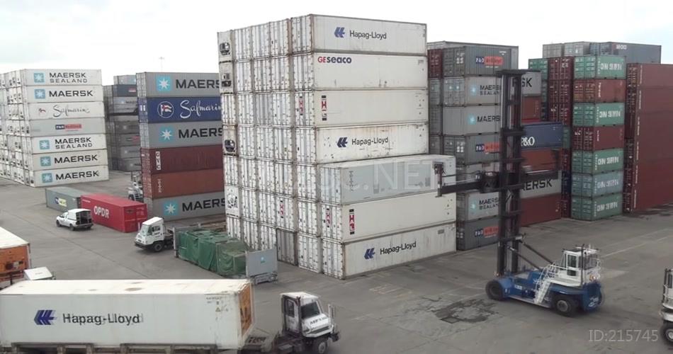 物流运输仓库仓储 物流中心码头集装箱国际贸易视频素材