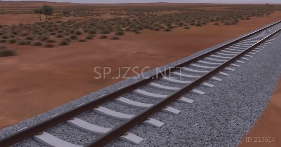 火车事故原理演示三维动画示意雨水往上涨火车翻车视频素材