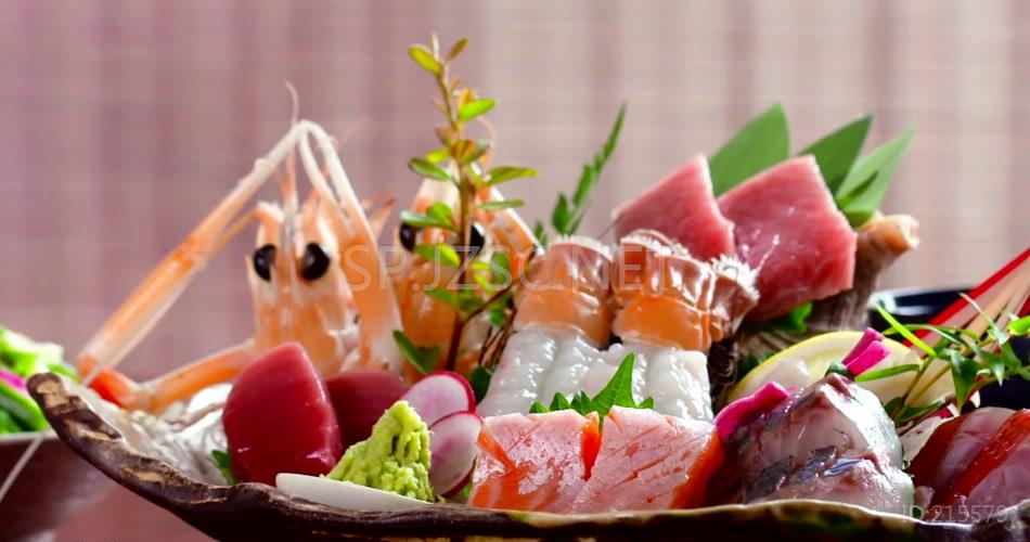 日本料理刺身寿司海鲜美食实拍