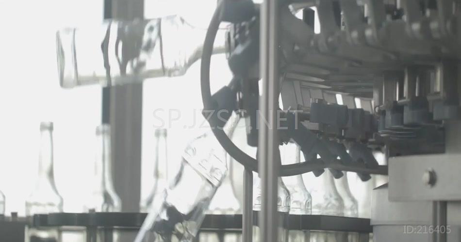 自动化玻璃瓶生产线实拍视频素材