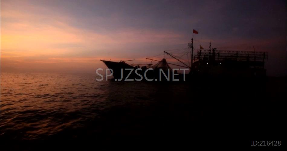 大海 出海船只 破浪