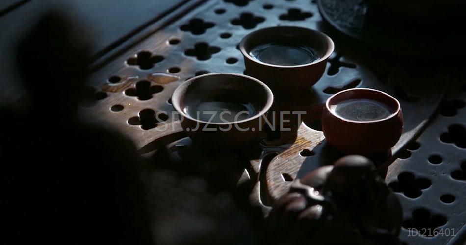 精美大气茶艺师品茶背景视频