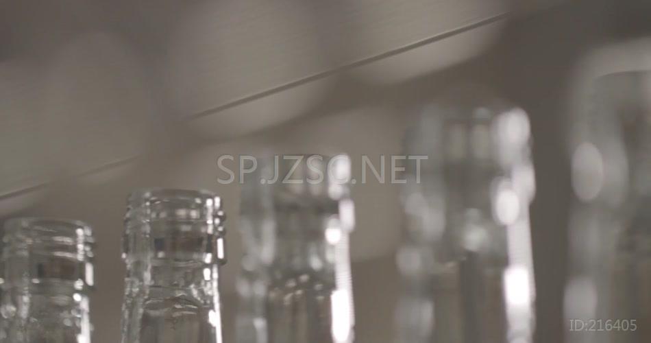 自动化玻璃瓶生产线实拍视频素材