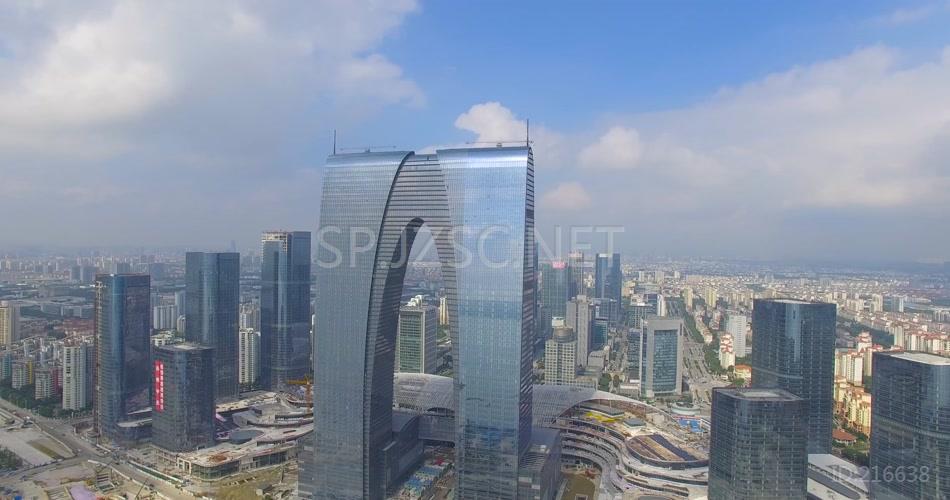 苏州金鸡湖航拍 城市景观航拍 东方之门 宣传视频实拍 4K
