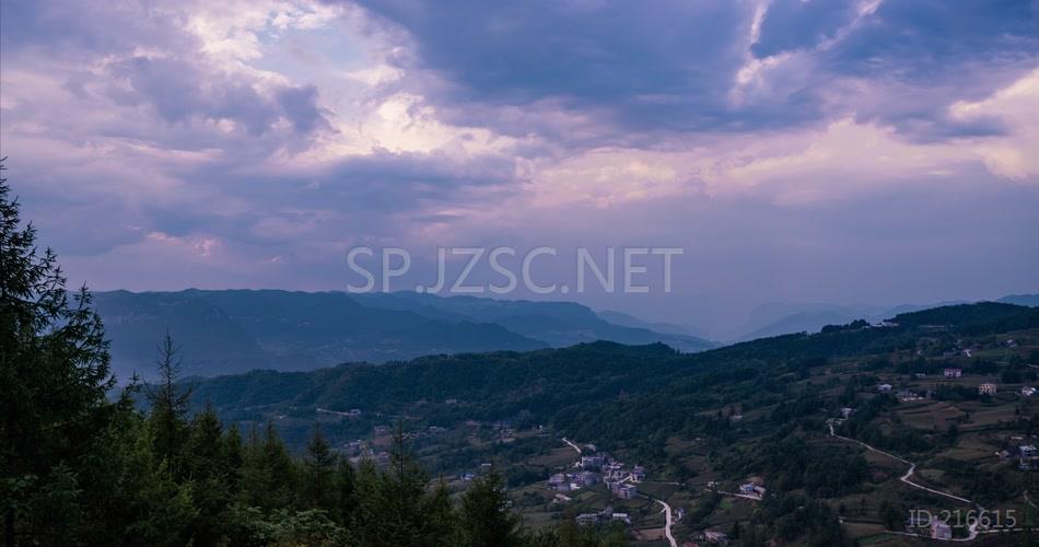 大山延时山村云朵云雾