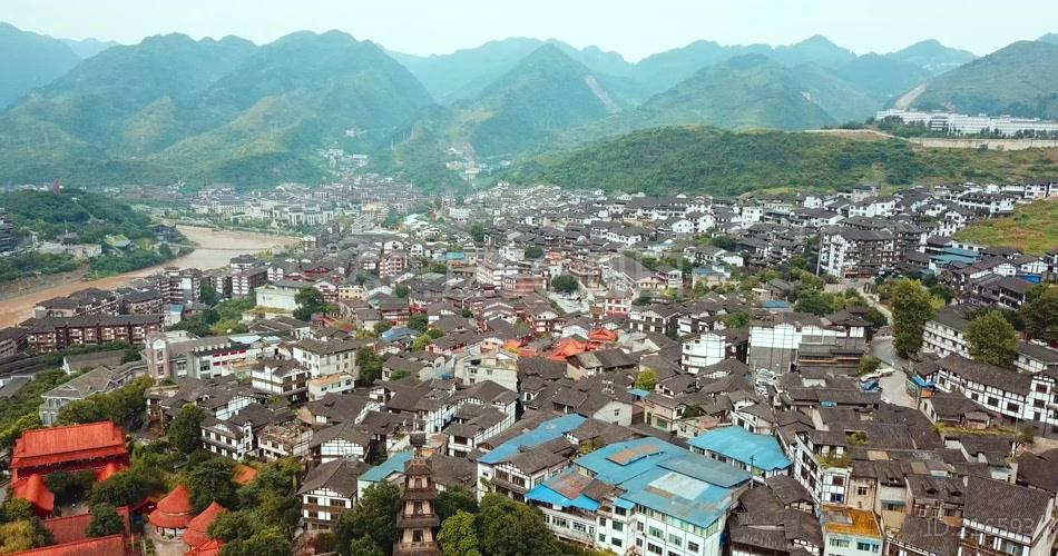 4K航拍贵州茅台镇酒文化城市宣传背景视频