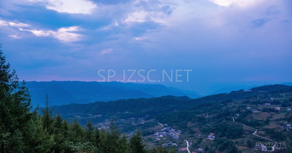 大山延时山村云朵云雾