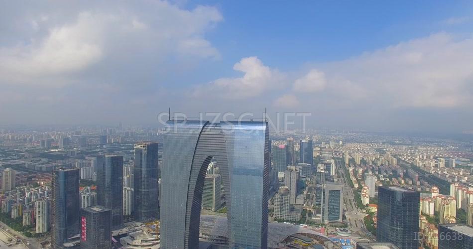 苏州金鸡湖航拍 城市景观航拍 东方之门 宣传视频实拍 4K