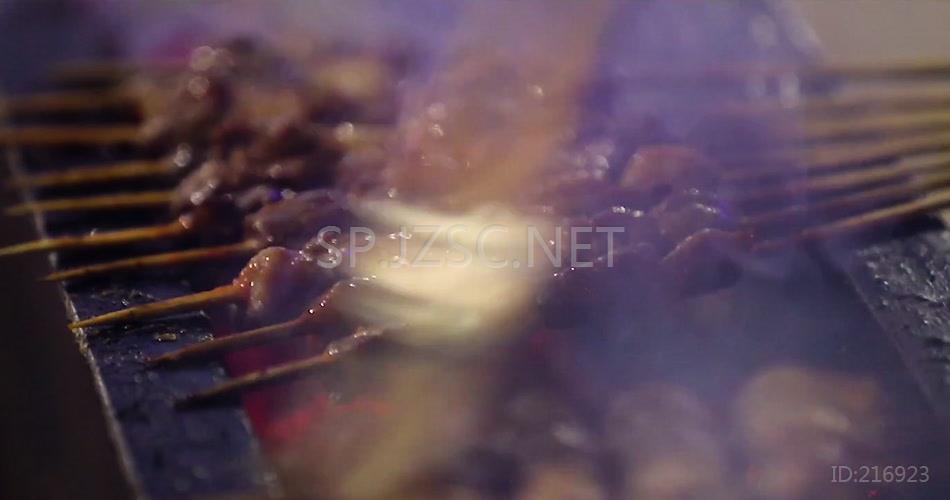美食烤串大排档宵夜烧烤视频素材