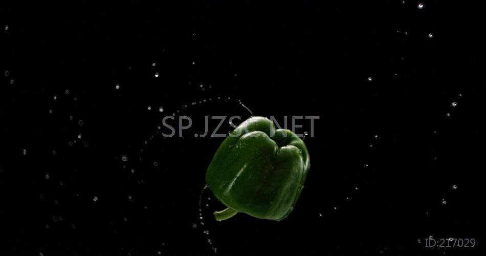 青椒02 蔬菜 水果 水滴