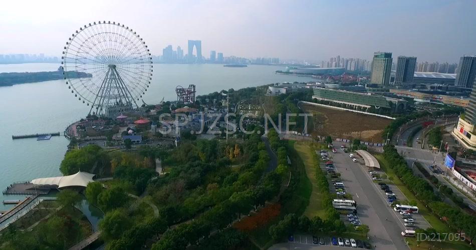 航拍苏州城市美景