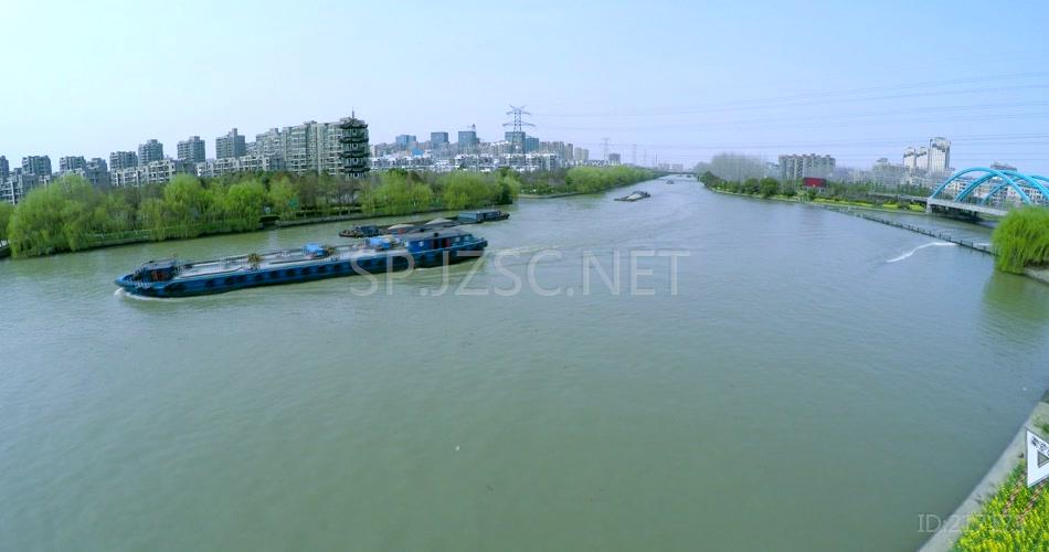 航拍京杭大运河高清视频素材