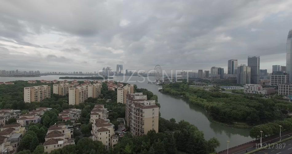 城市航拍实拍素材 宣传片视频素材 4K 金鸡湖航拍