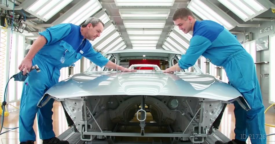 宝马汽车生产制造喷漆工艺工业科技企业宣传实拍视频素材
