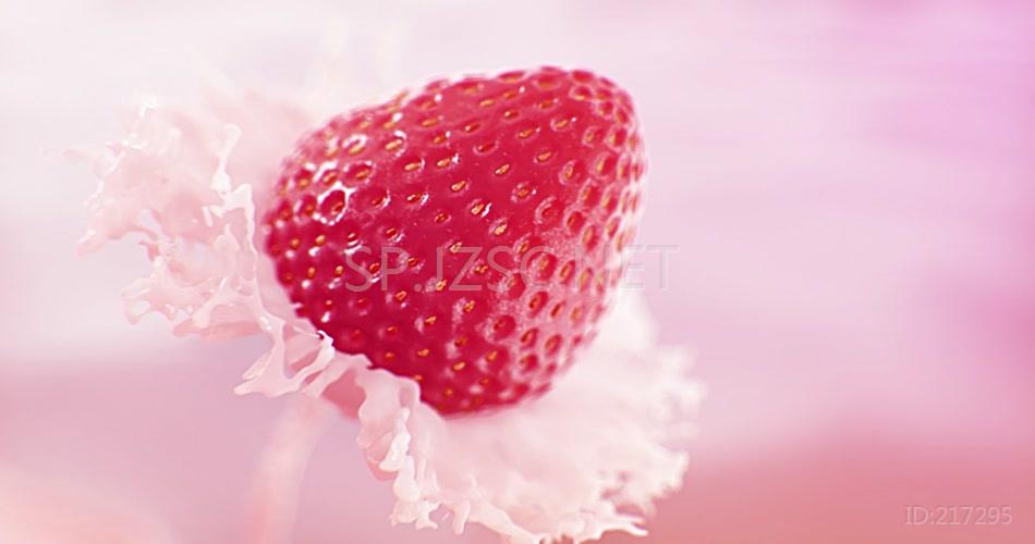 香浓牛奶草莓三维动画