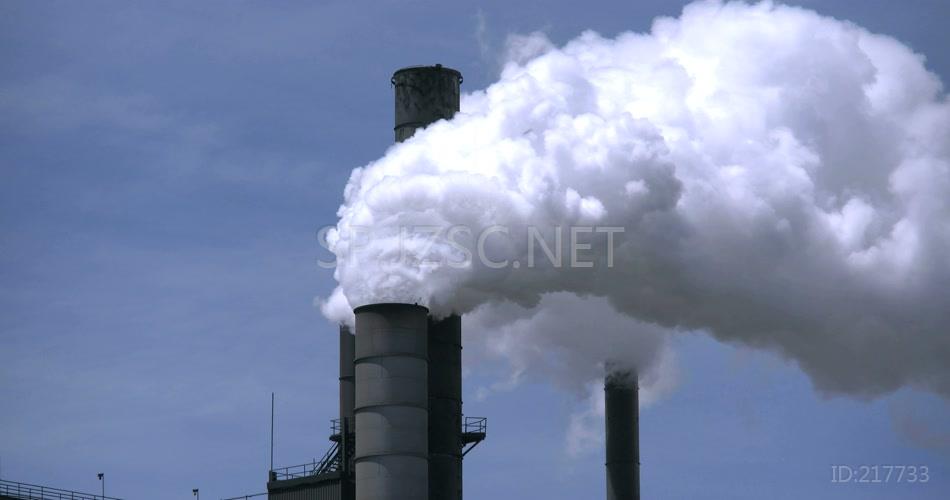 工业生产烟筒污染环境烟尘滚滚排放环保公益宣传广告高清视频实拍
