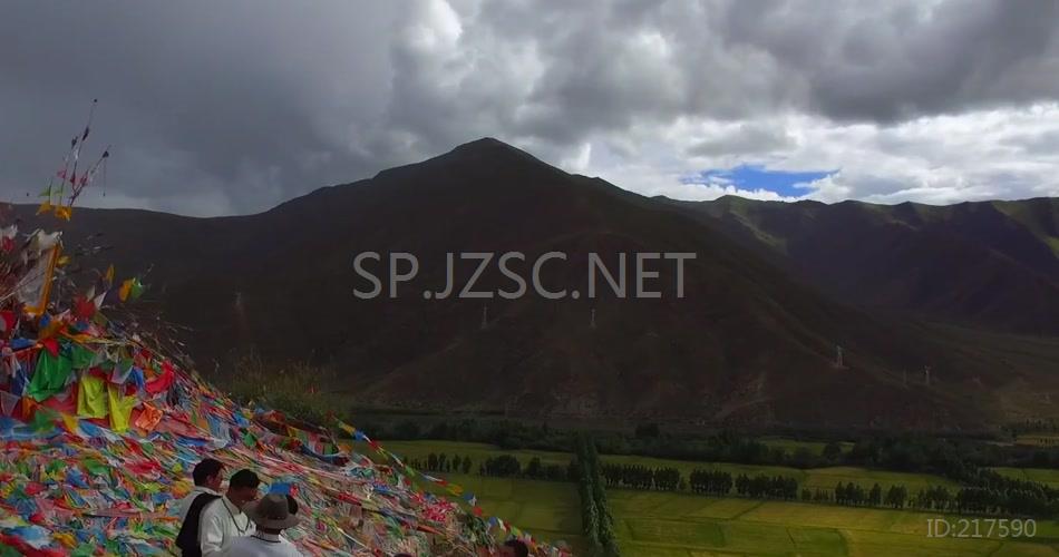 西藏寺院航拍视频