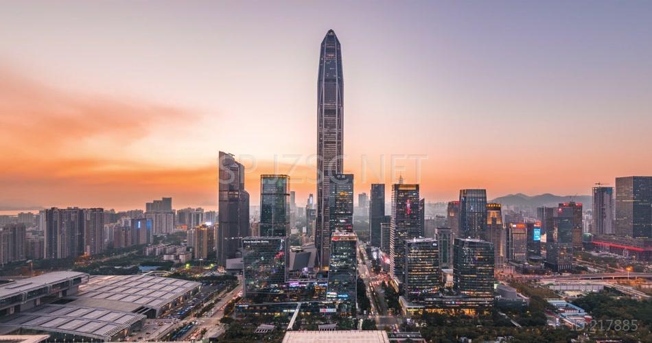 深圳4k航拍繁华都市空镜延时视频素材
