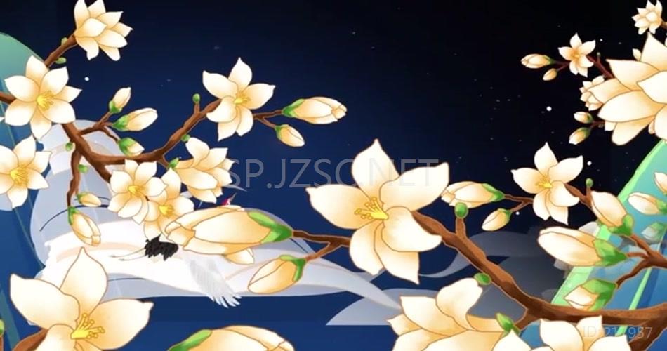6青蓝《玉兰花开》