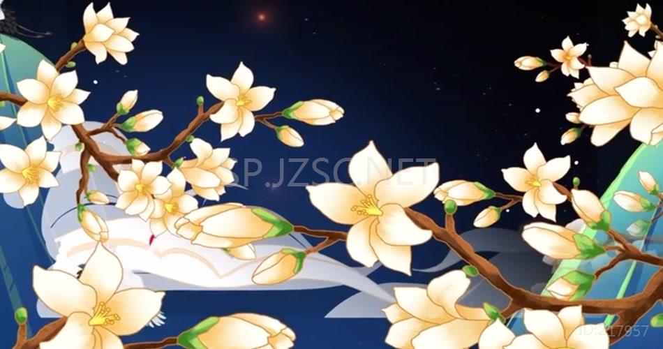 6青蓝《玉兰花开》