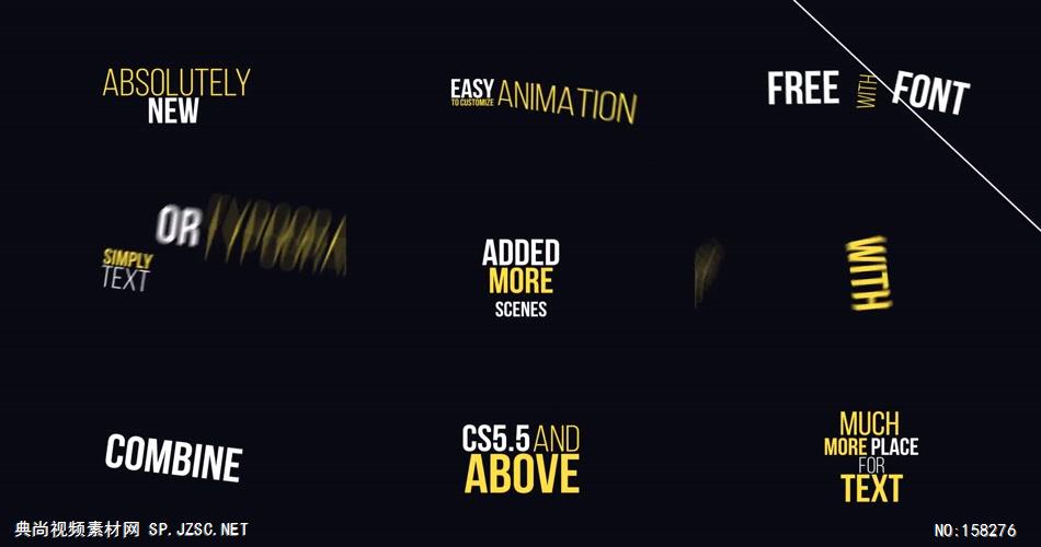 AE：AE动力文字排版展示 ae素材 免费下载17 文字动画视频ae模板