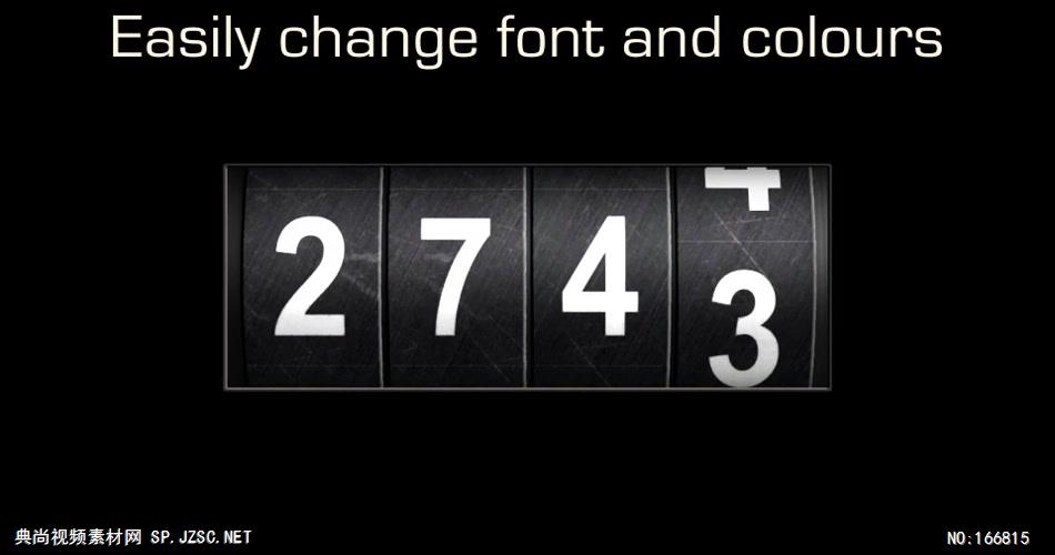 12686 里程表计数器数字翻转动画 特效素材 AE模板资源站