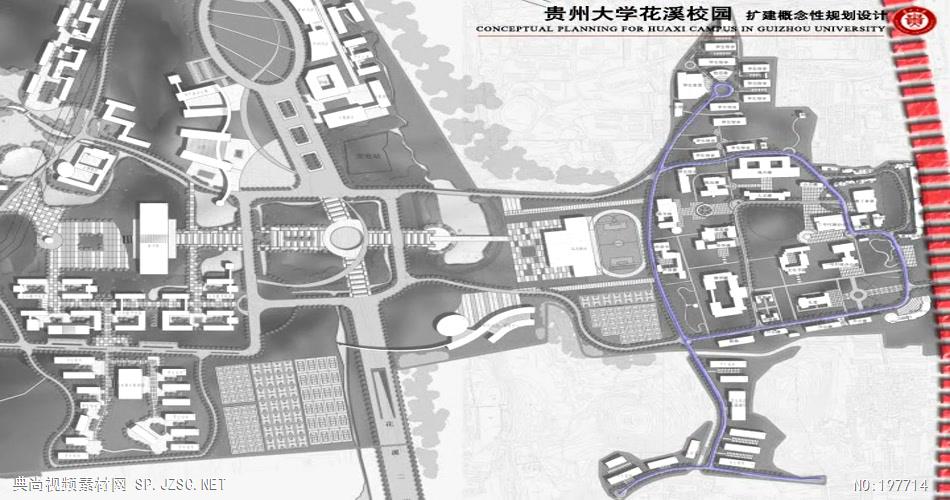 贵州大学花溪校园扩建概念性规划 建筑动画视频_batch 房地产三维动画3d动画