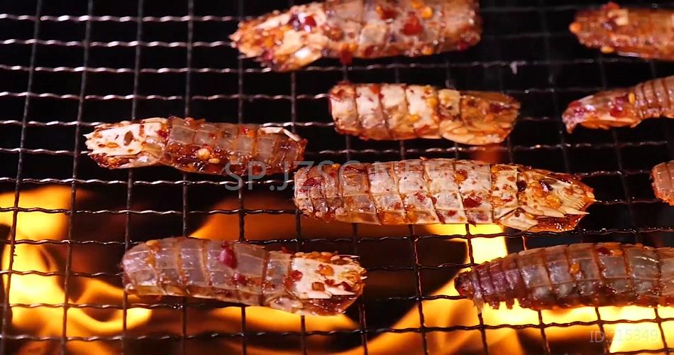 夜市美食大虾夜市美食宣传视频素材