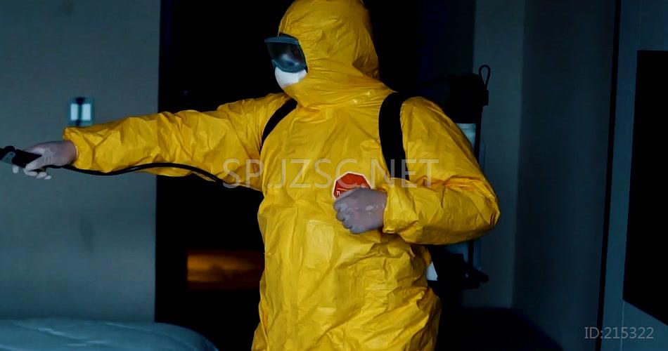 检测疫情防护服监测体温消毒视频素材