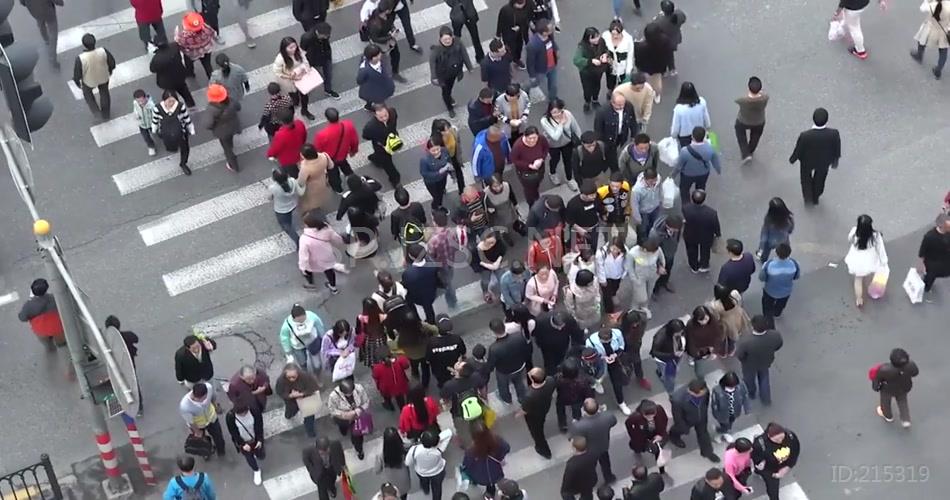繁华都市城市人群人流延时写意视频素材
