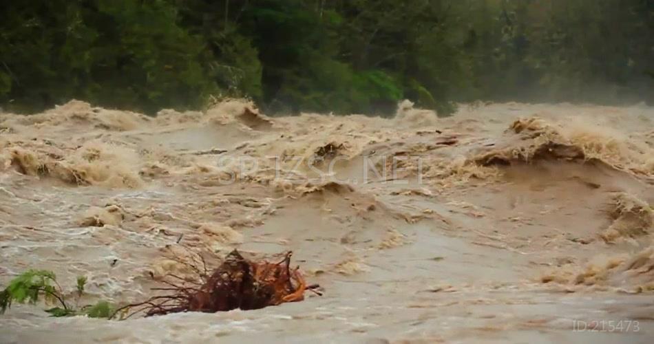 洪水暴涨山洪暴发实拍视频素材洪水暴涨山洪暴发实拍视频素材