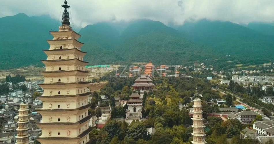航拍云南大理全景城市宣传片背景视频