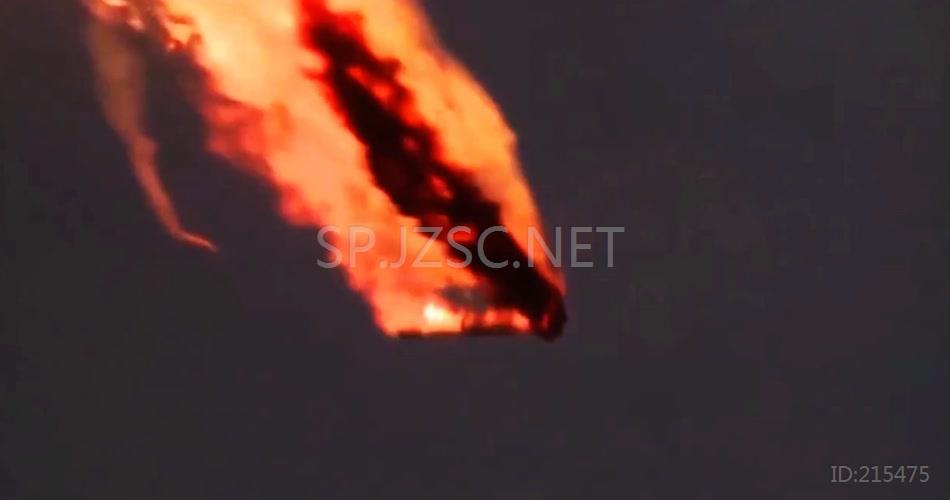 实拍资料火箭发射升空爆炸全过程视频素材