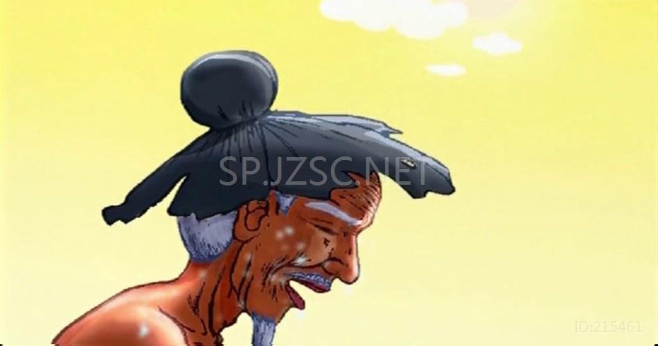 卡通动画悯农配乐少儿朗诵LED背景视频