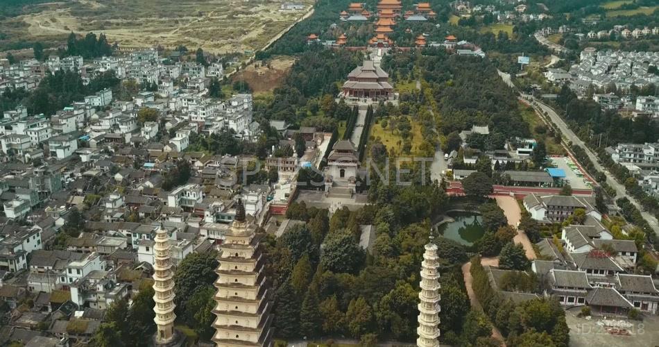 航拍云南大理全景城市宣传片背景视频
