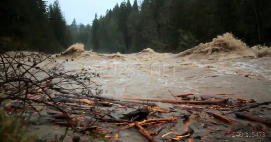 洪水暴涨山洪暴发实拍视频素材洪水暴涨山洪暴发实拍视频素材